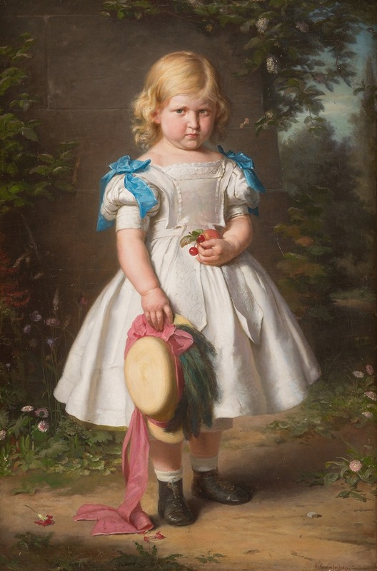Eduard Geselschap - Portrait of five-year-old Eva Maria von Richthofen