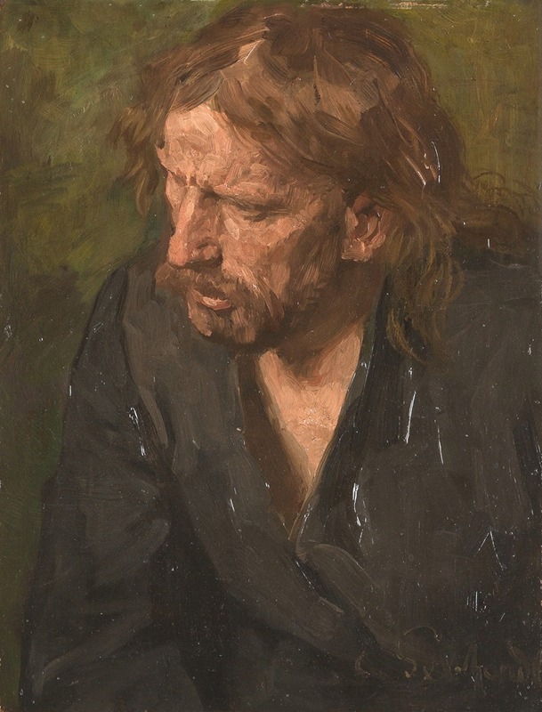 Eduard Karl Franz Von Gebhardt - Portrait of a man
