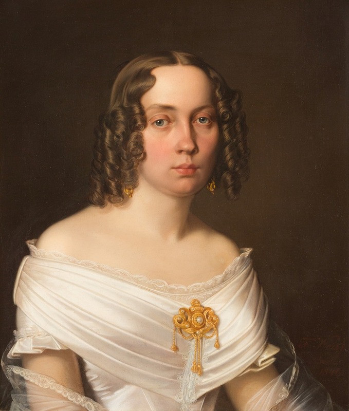 Ferdinand Friedrich Wilhelm Weiss - Portrait of an elegant lady