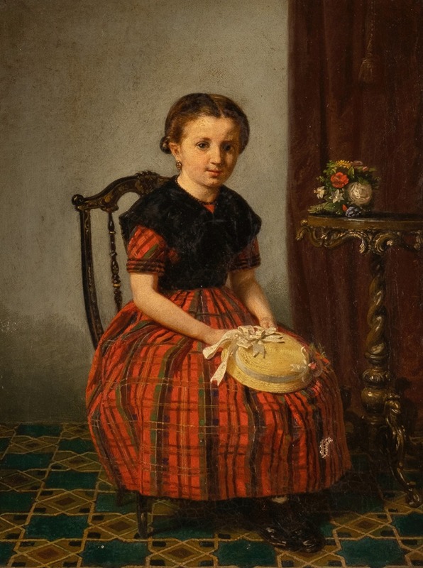 Franz Wieschebrink - Portrait of a girl ‘Nettchen’