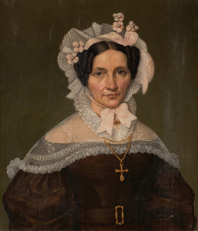 Friedrich Wilhelm Maul - Portrait of a lady with mobcap