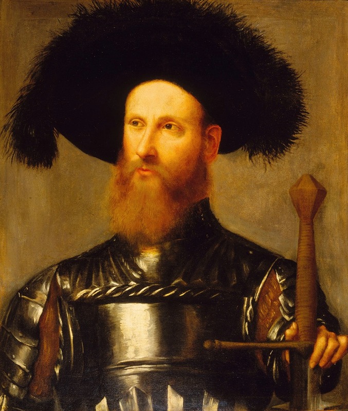 Girolamo Romanino - Portrait of a Man in Armor