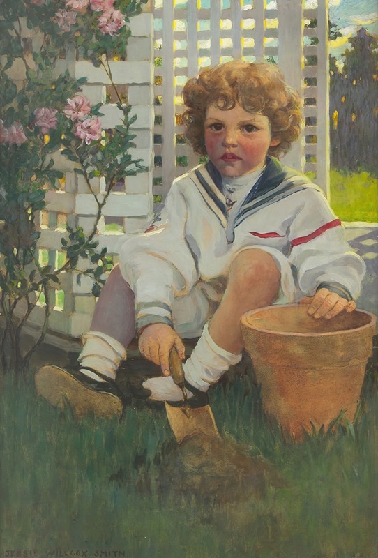 Jessie Willcox Smith - The Little Gardener (Portrait of Edward Morris Davis III)