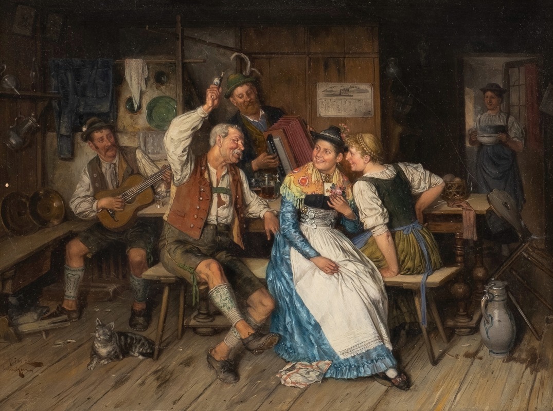 Johann Adalbert Heine - Happy crowd