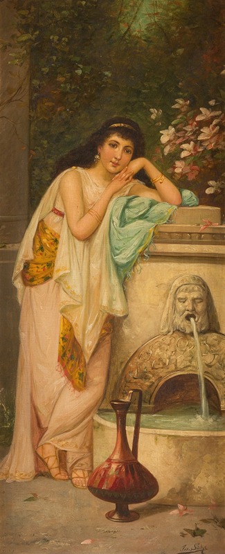 Josef Sühs - Roman beauty at a spring