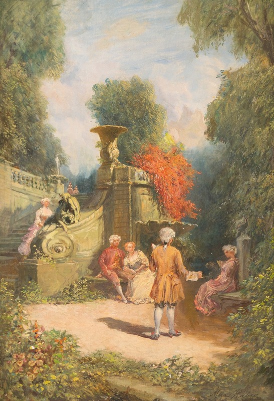 Max Friedrich Rabes - High society in a pleasure garden