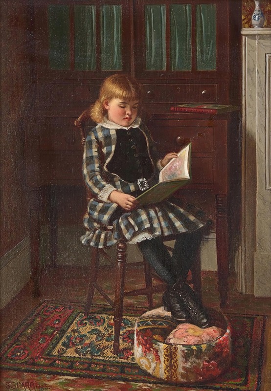 Samuel S. Carr - Young Girl Seated in an Interior