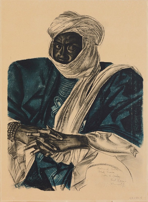Alexandre Jacovleff - Mohamed Salek, dit Doud Moura, Sultan du Ouadai. Fort Lamy