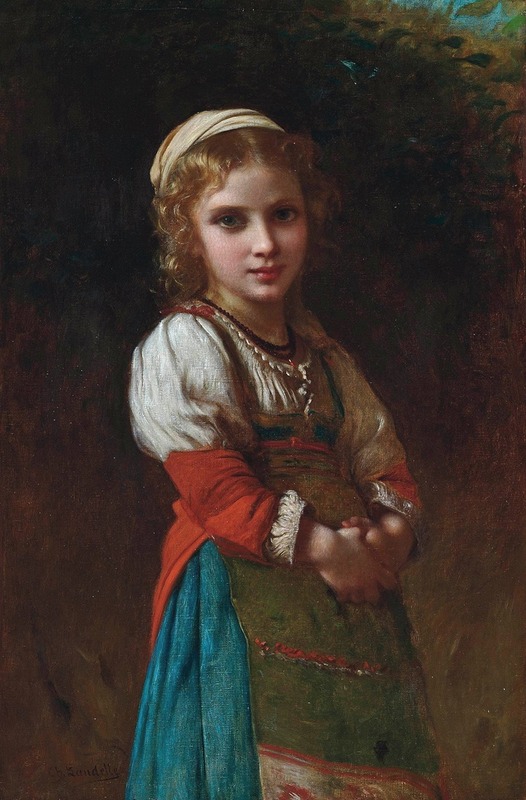 Charles Landelle - A French peasant girl