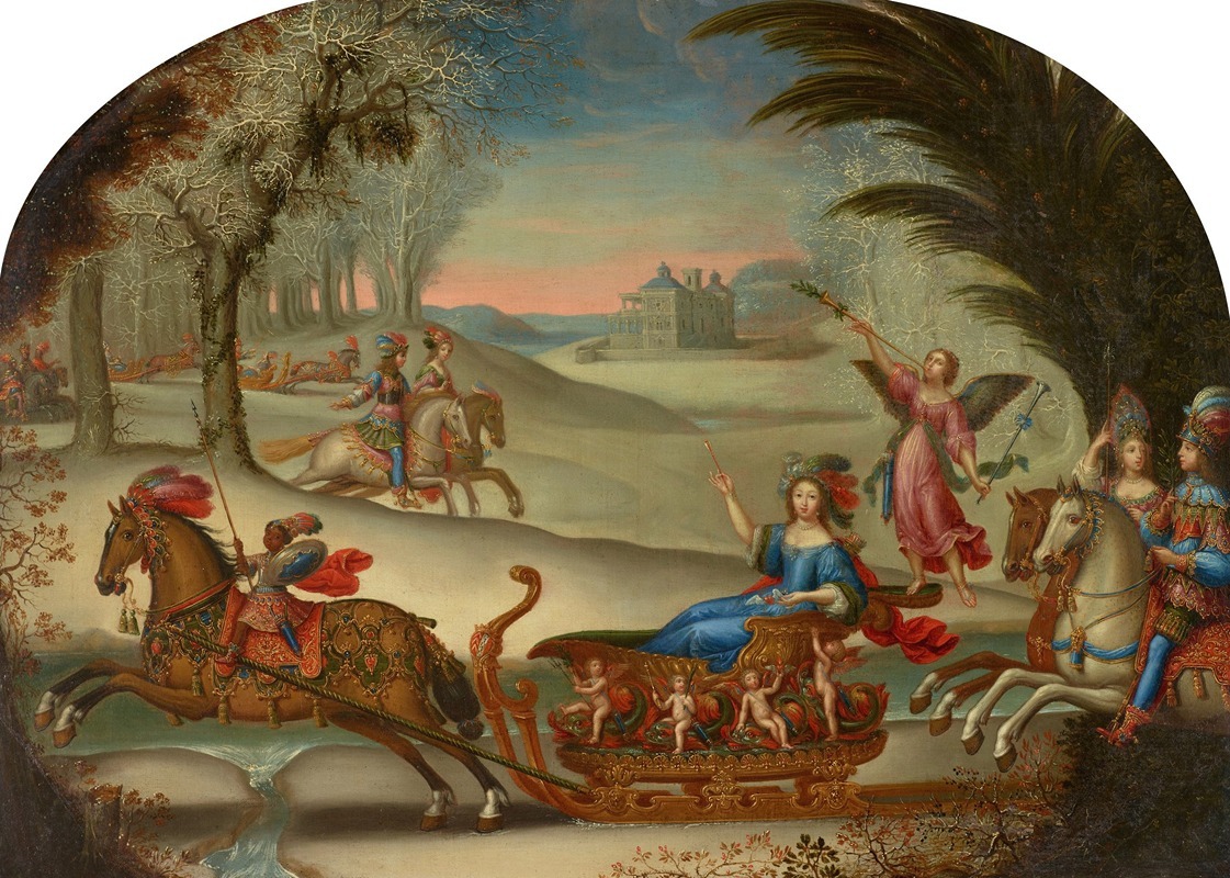 Claude Déruet - Wedding Sleigh Ride of Marie de Bailleul