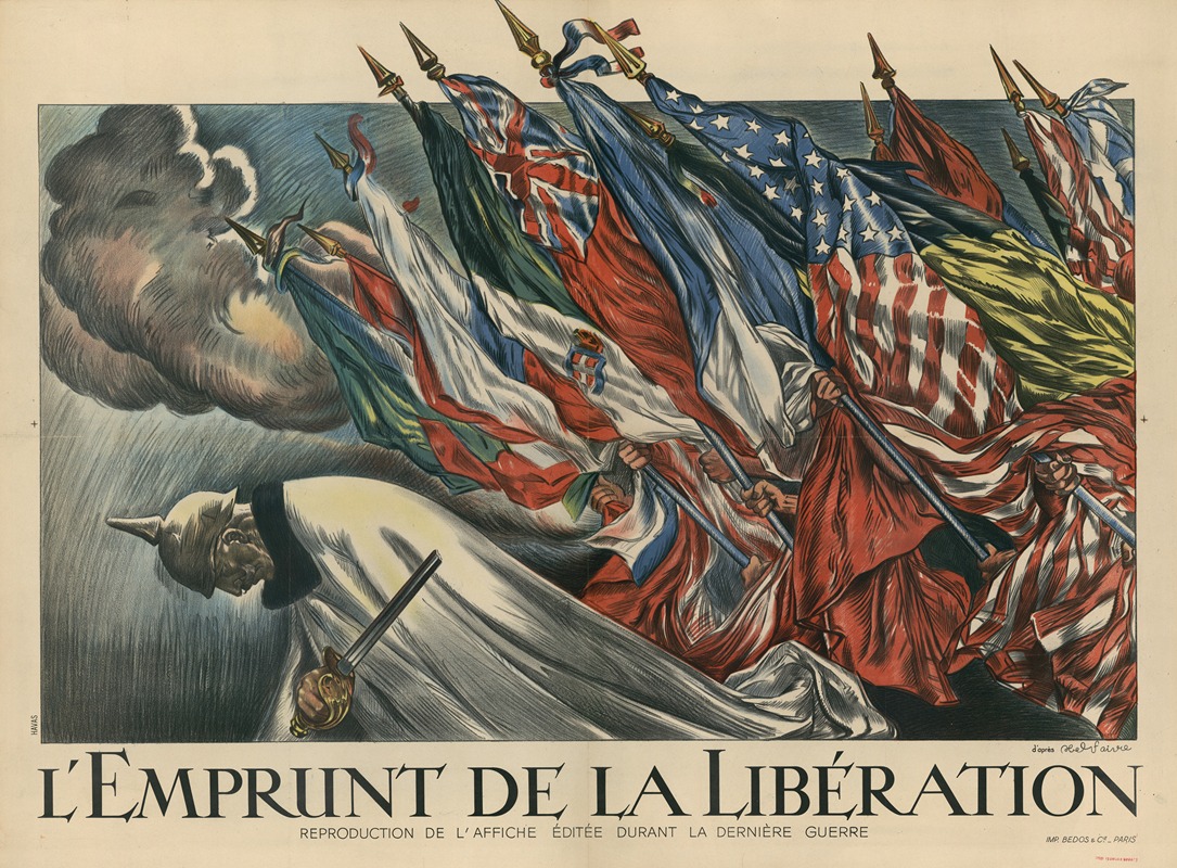 Abel Faivre - L’Emprunt de la Libération, reproduction de l’affiche éditée durant la dernière guerre