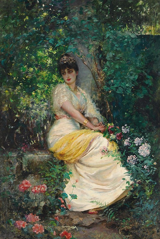 Édouard Frédéric Wilhelm Richter - A seat in the shade