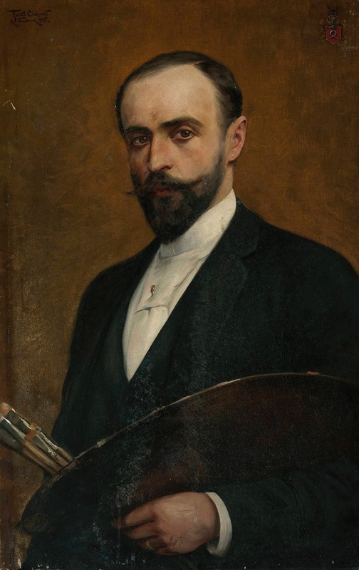 Feliks Cichocki - Self-portrait with palette