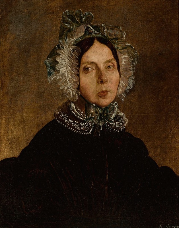 Feliks Pęczarski - Portrait of a woman in a lacy cap