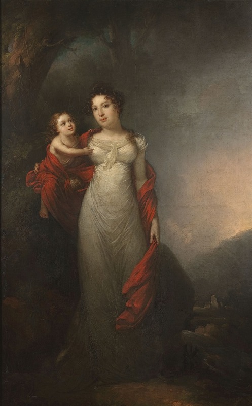 Franciszek Ksawery Lampi - Portrait of Maria Morsztyn with her son