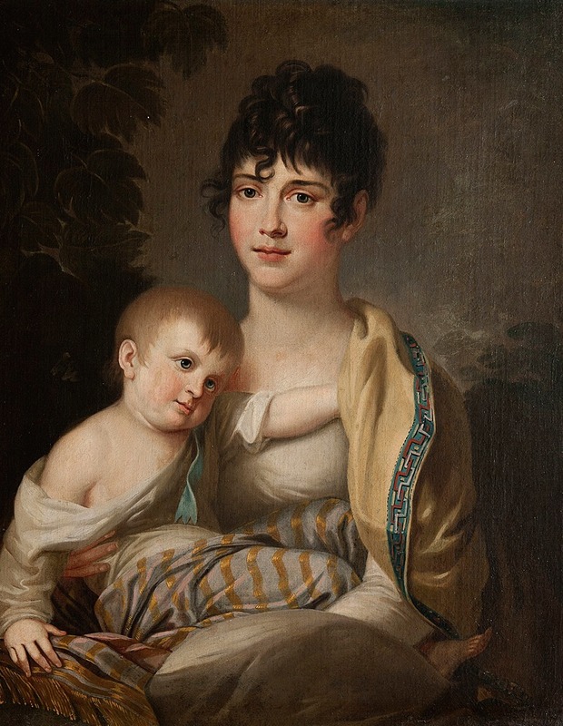Franciszek Ksawery Lampi - Portrait of Teofila Radziwiłł née Morawska (1791–1828) with her son Aleksander Dominik (1808–1859)