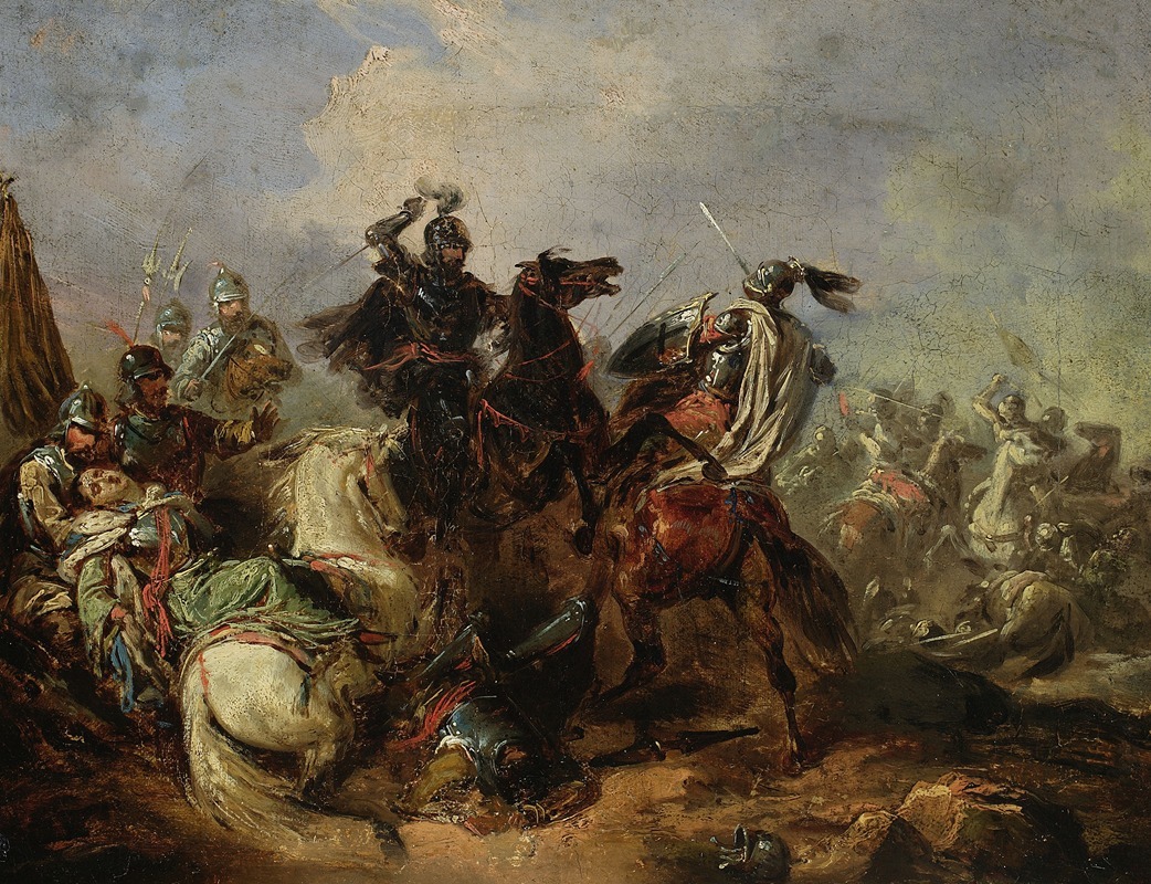 Henryk Pillati - Battle of Lithuanians with the Teutonic knights