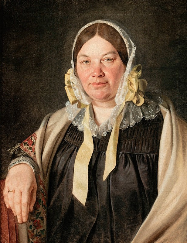 Jan Chrucki - Portrait of Aleksandra Bębnowska née Cybulska, painter’s mother-in-law