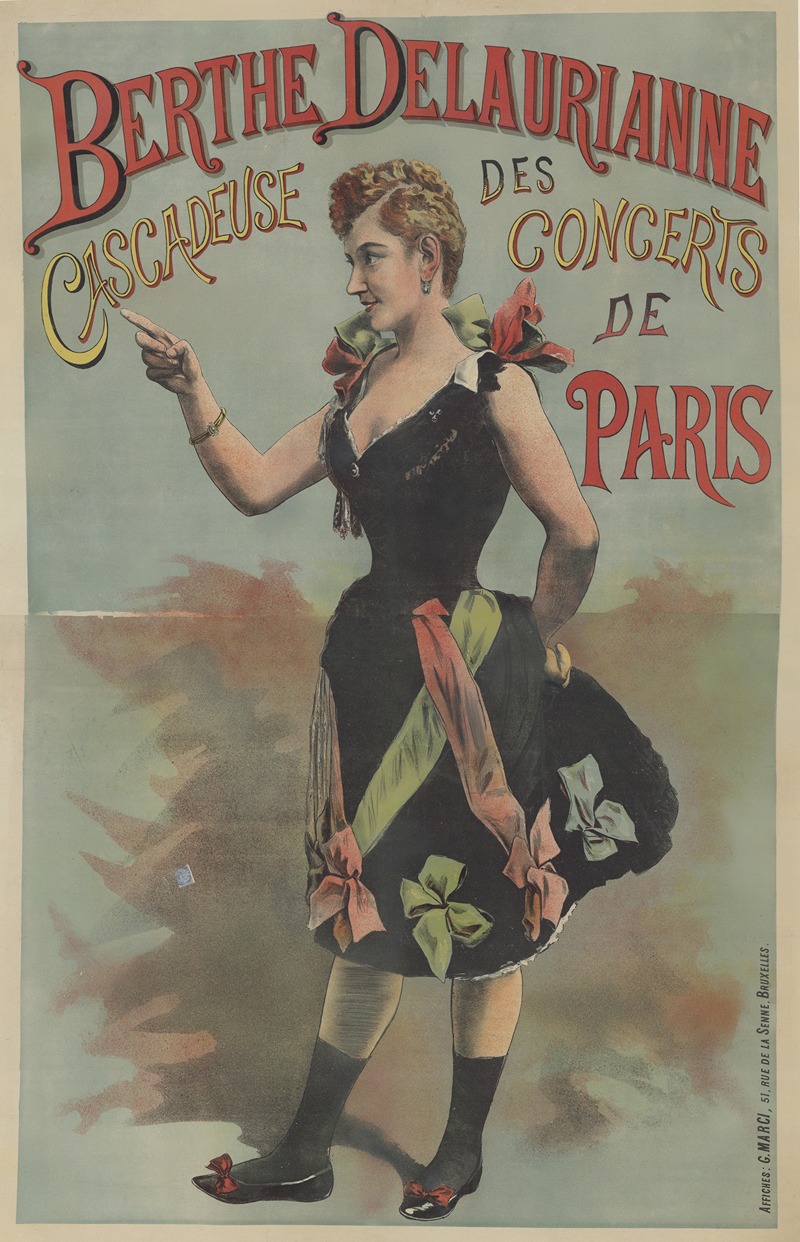 Affiches G. Marci - Berthe Delaurianne, cascadeuse des concerts de Paris