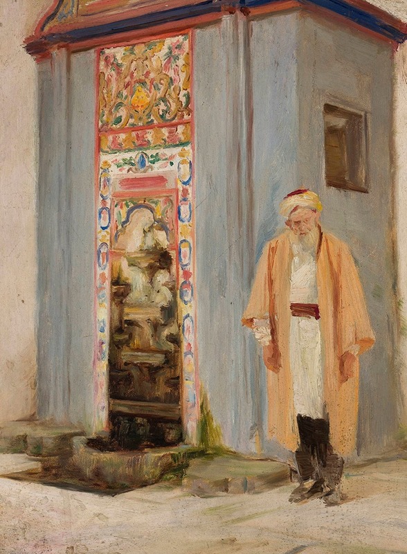 Jan Ciągliński - Local man by the fountain in Bakhchisaray. From the journey to Crimea