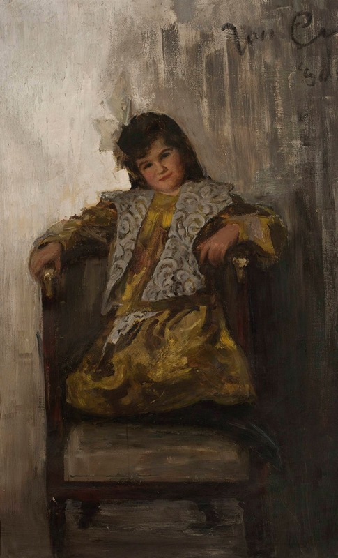 Jan Ciągliński - Portrait of a girl, daughter of Mrs. Sachar
