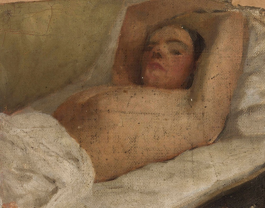 Jan Ciągliński - Study of a reclining woman