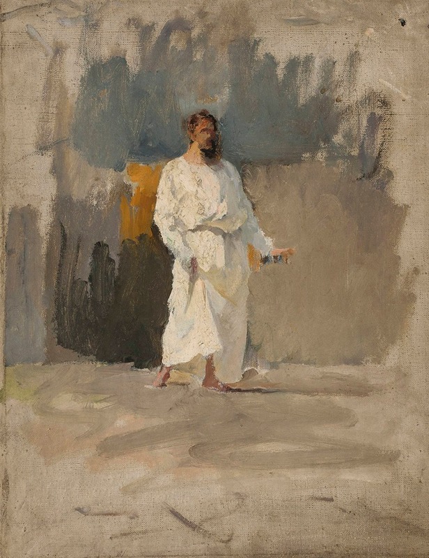 Jan Ciągliński - Study of Christ for the painting “Pool of Siloam”