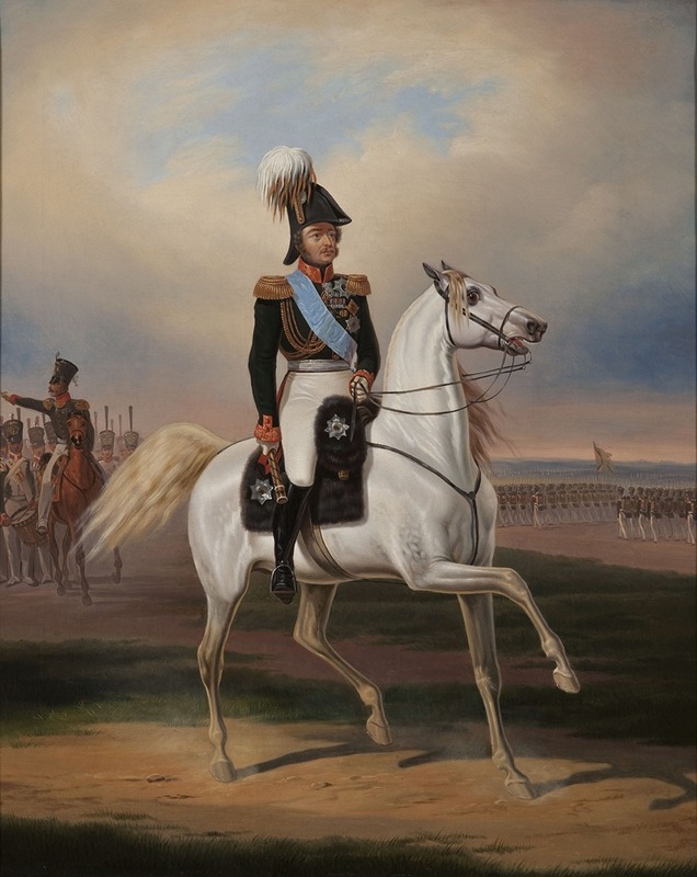 January Suchodolski - Equestrian portrait of Mr. Paskiewicz