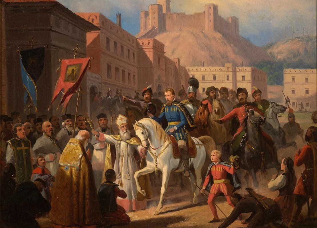 January Suchodolski - Hosius, bishop of Vilnius, and Sigismund Augustus