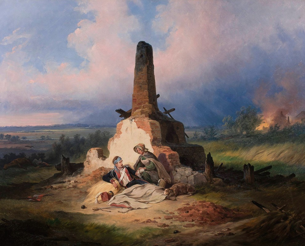 January Suchodolski - Wounded uhlan in 1831