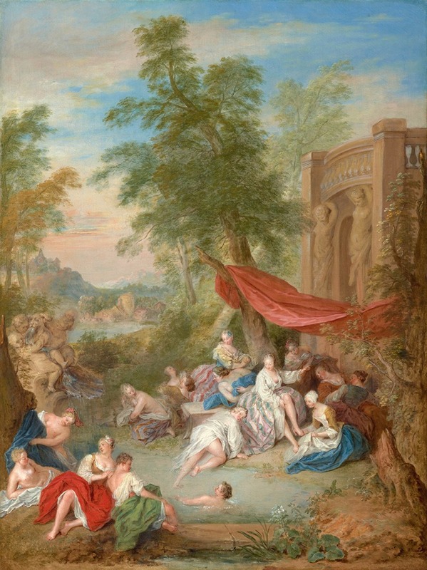 Jean-Baptiste Pater - Les Baigneuses (Female Bathers in a Landscape)