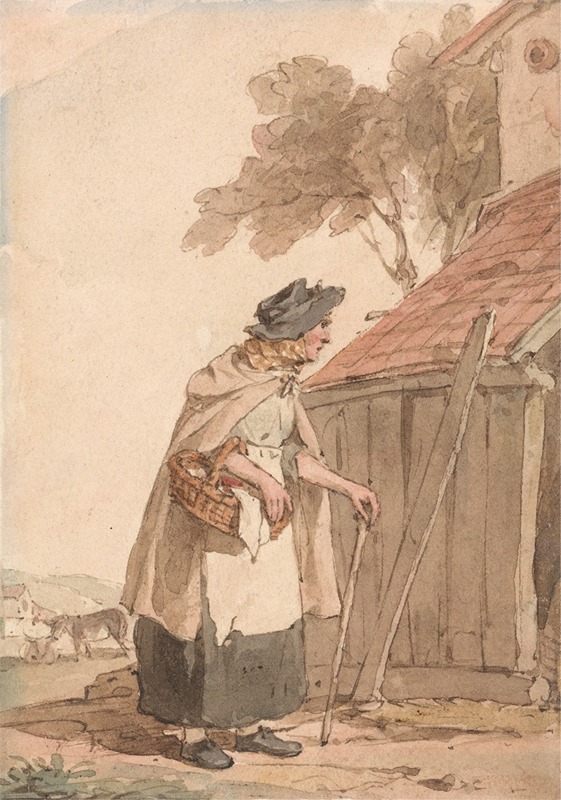 John Augustus Atkinson - An Old Woman Carrying a Basket