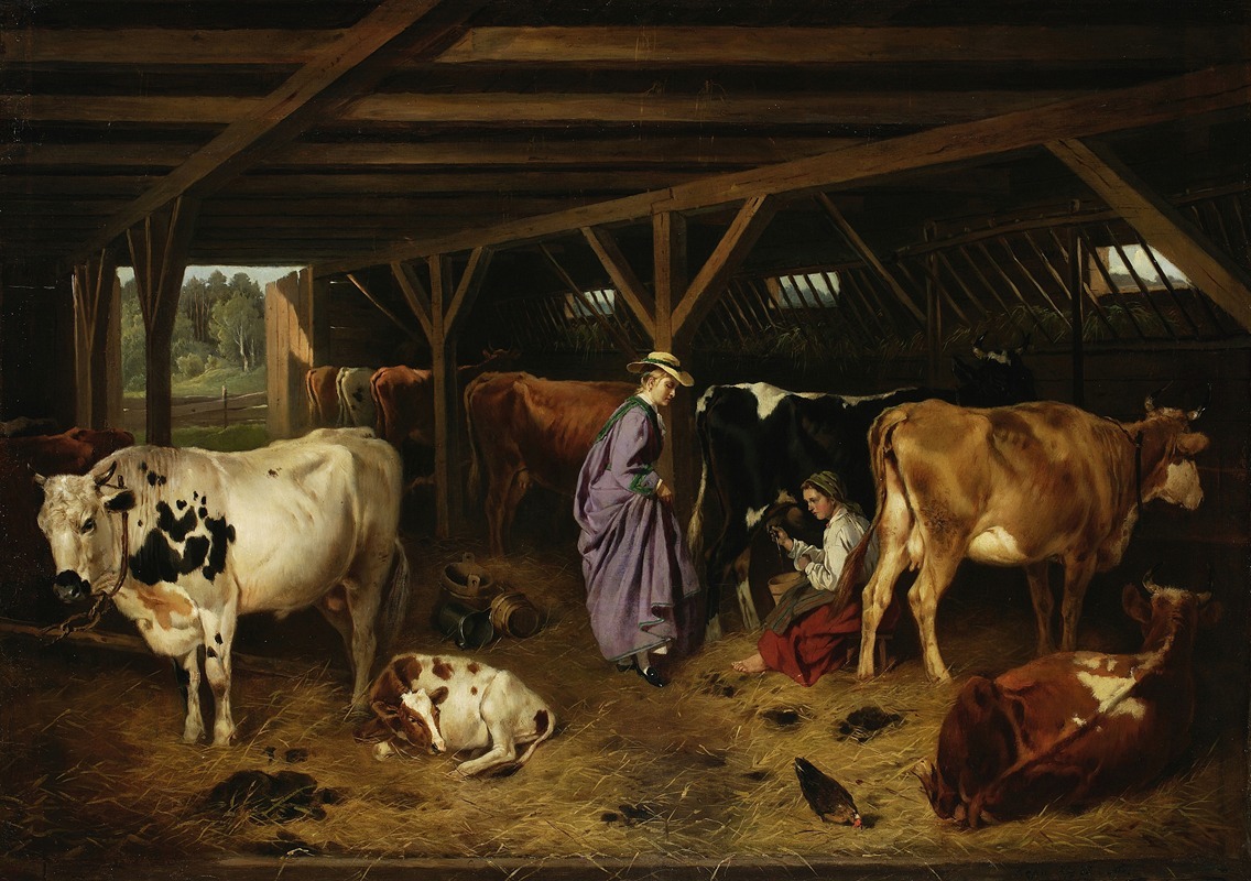 Józef Brodowski - In the barn