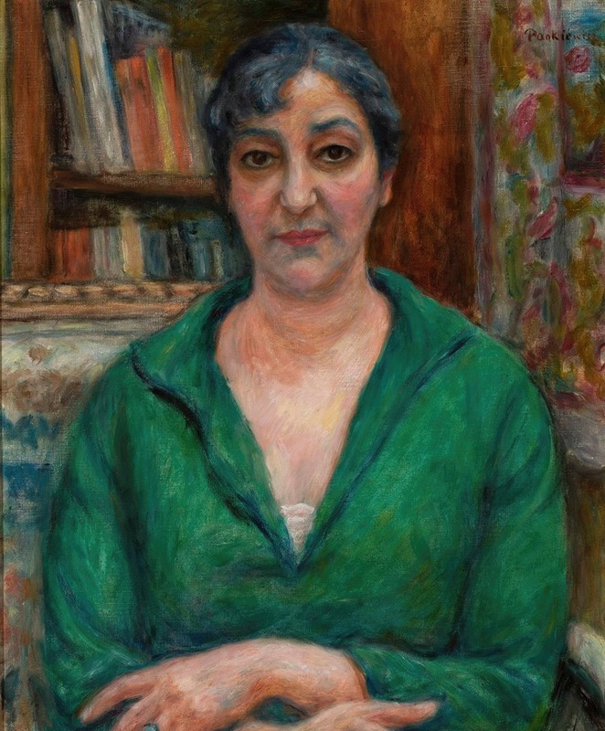 Józef Pankiewicz - Wife’s portrait in a green sweater