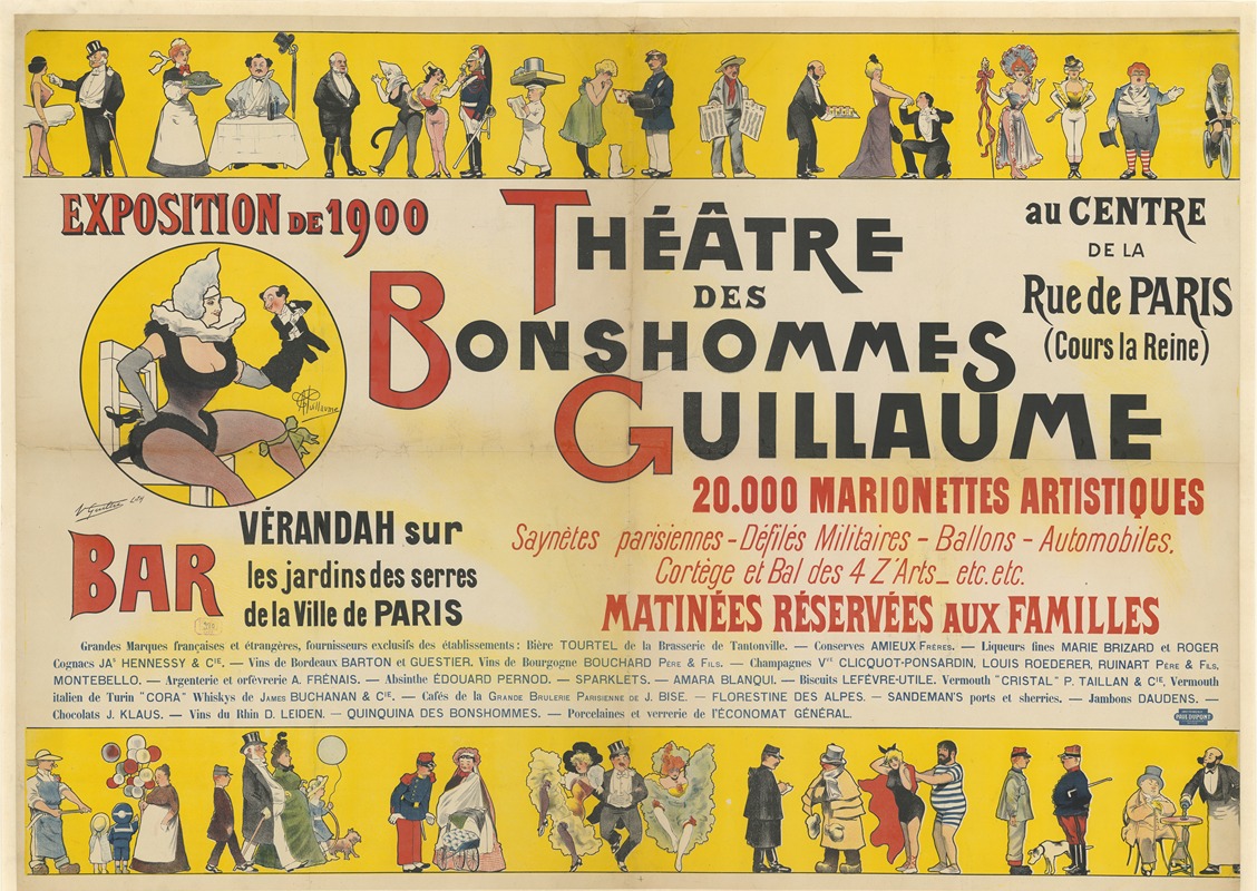 Albert Guillaume - Exposition de 1900. Théâtre des Bonshommes Guillaume 20.000 marionnettes artistiques