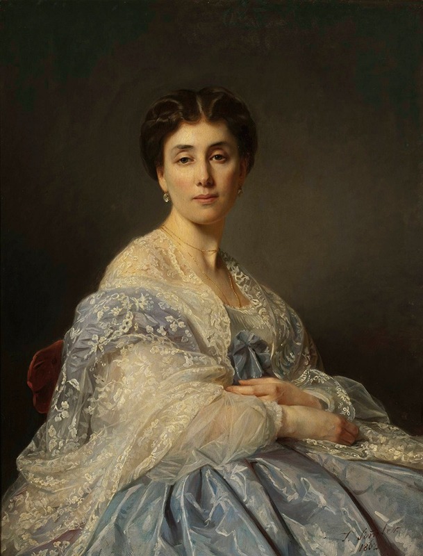 Józef Simmler - Portrait of Aleksandra Zatler, general’s wife