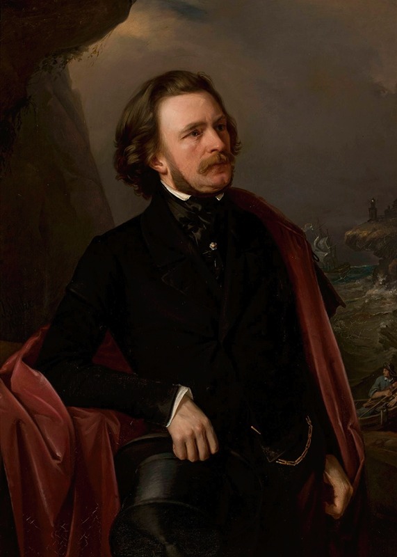 Józef Simmler - Portrait of doctor Teodor Teutold-Tripplin, traveller