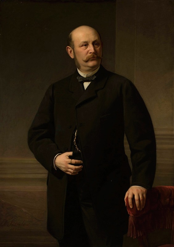 Józef Simmler - Portrait of Maurycy Brauman