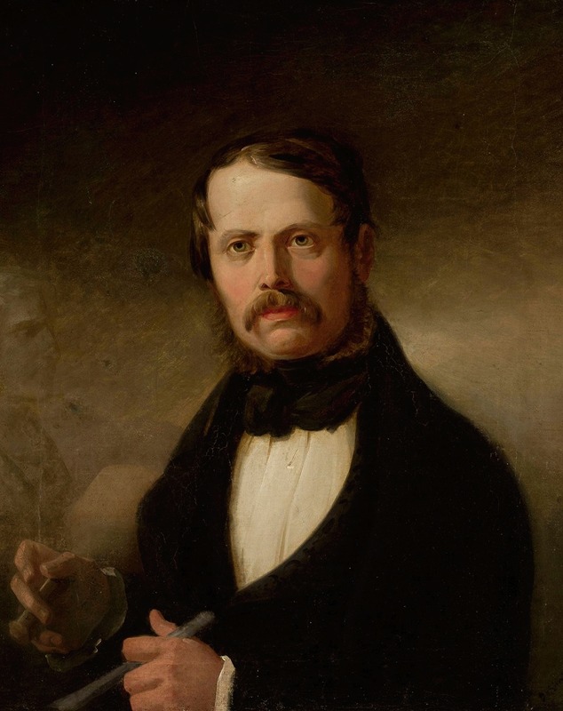 Józef Simmler - Portrait of Teofil Lenartowicz, poet and sculptor