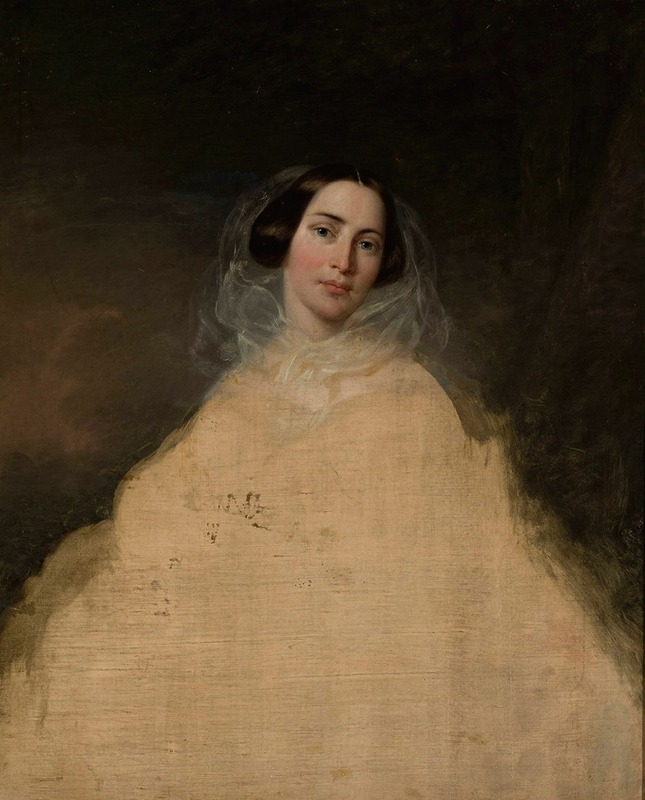 Józef Simmler - Portrait sketch of a lady