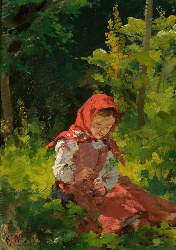 Kazimierz Alchimowicz - Girl in a forest