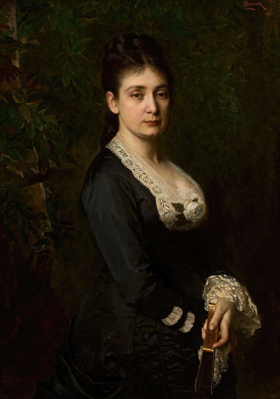 Leopold Horowitz - Portrait of Mina Fajans (1841–1933)