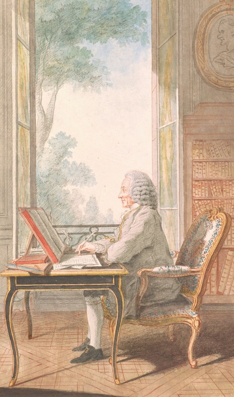 Louis Carrogis Carmontelle - Étienne Lauréault de Foncemagne at a Writing Desk