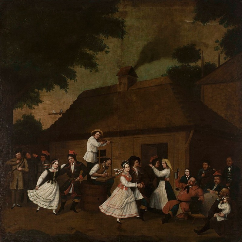 Michał Stachowicz - Dancing in front of the village inn