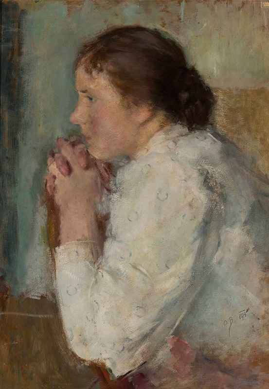 Olga Boznanska - Portrait of a lady in profile