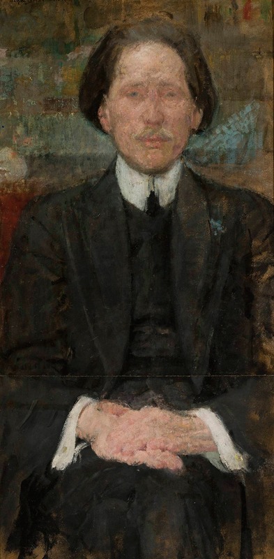 Olga Boznanska - Portrait of a young man in black