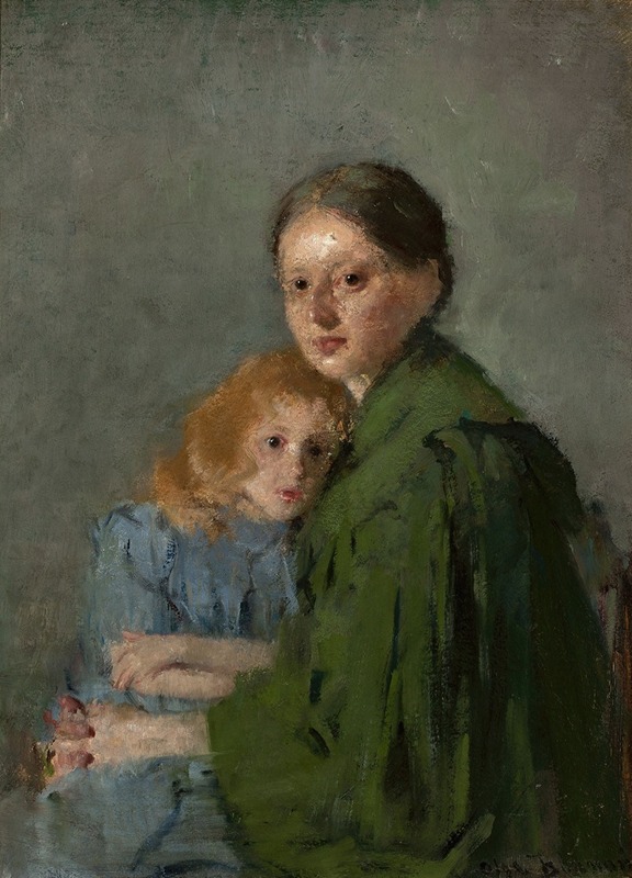 Olga Boznanska - Study of a woman with a girl