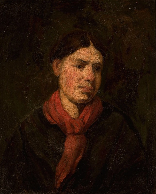 Piotr Michałowski - Girl in a red scarf