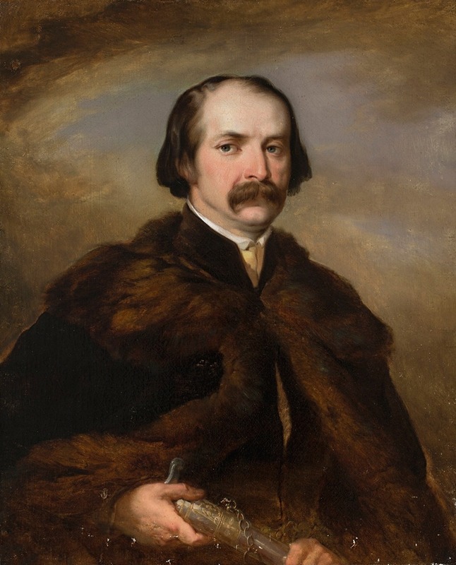Rafał Hadziewicz - Portrait of a nobleman in the delia coat