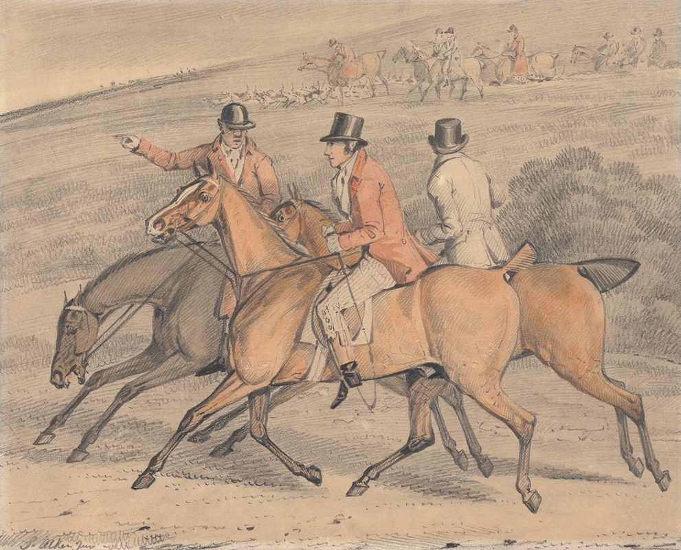 Samuel Alken - Foxhunting; Going to Draw Cover…